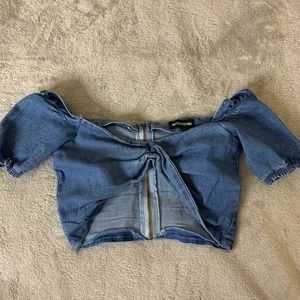 Denim crop top